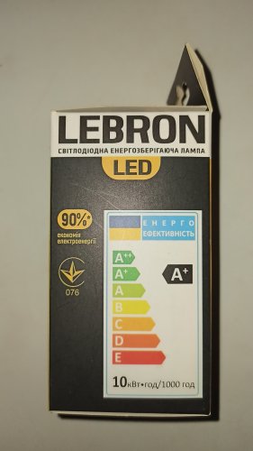 Фото Світлодіодна лампа LED Lebron LED L-A60 10W Е27 3000K 850Lm 240° (11-11-31) від користувача Turbo-Yurik