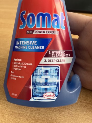 Фото Засіб для чищення, засіб від накипу Somat Засіб для догляду за посудомийною машиною Machine Cleaner 250 мл (90003714) від користувача Konya
